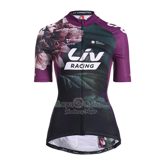 Liv Ropa Ciclismo Culotte Corto 2022 Mujer Mangas Cortas Violeta