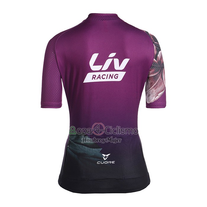 Liv Ropa Ciclismo Culotte Corto 2022 Mujer Mangas Cortas Violeta