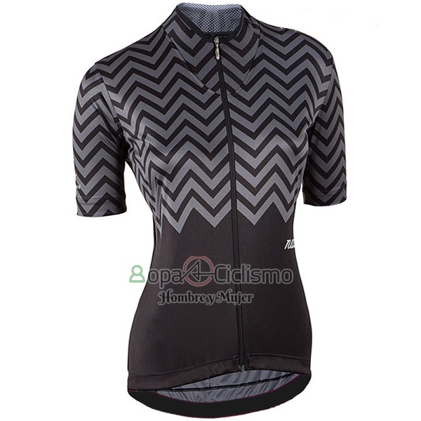 Nalini Ropa Ciclismo Culotte Corto 2017 Mujer Mangas Cortas Gris y Negro