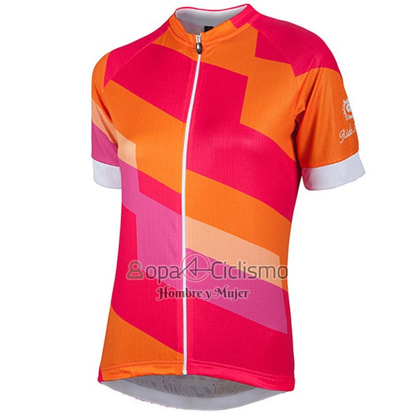 Nalini Stripe Ropa Ciclismo Culotte Corto 2017 Mujer Mangas Cortas Rojo y Naranja