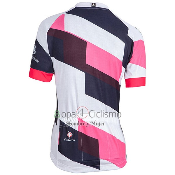 Nalini Stripe Ropa Ciclismo Culotte Corto 2017 Mujer Mangas Cortas Rosa y Negro