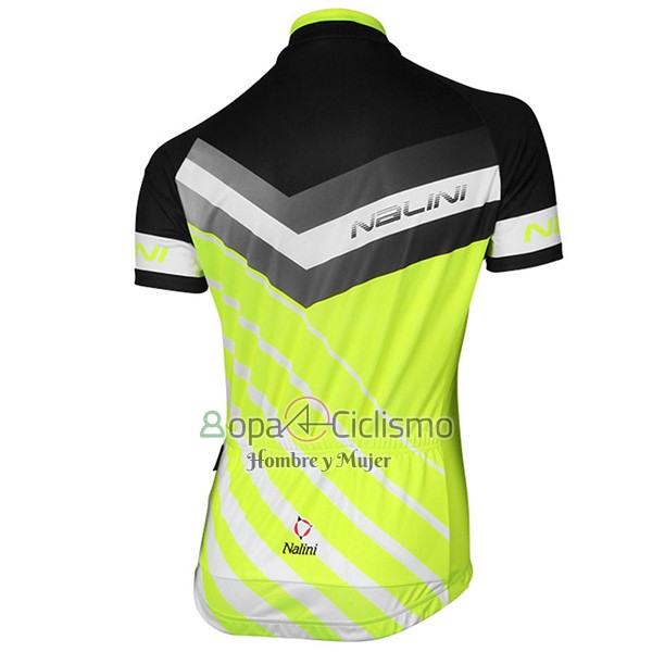 Nalini Zebrana Ropa Ciclismo Culotte Corto 2017 Mujer Mangas Cortas Verde y Negro