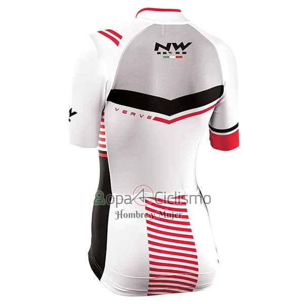 Northwave Ropa Ciclismo Culotte Corto 2017 Mujer Mangas Cortas Blanco