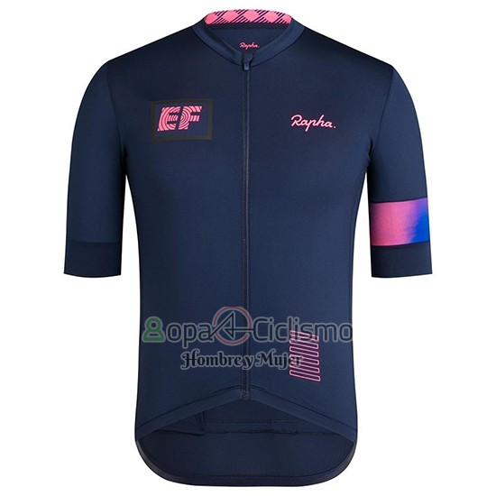 Rapha Ropa Ciclismo Culotte Corto 2019 Mujer Mangas Cortas APagado Azul Rosa