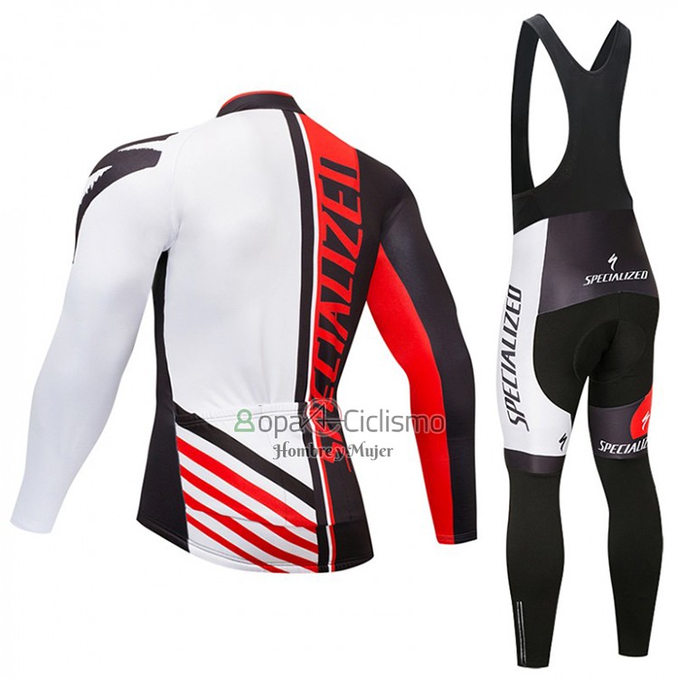 Specialized Ropa Ciclismo Culotte Largo 2018 Mujer Mangas Largas Negro Rojo Blanco