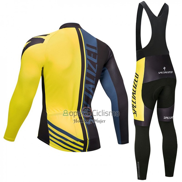 Specialized Ropa Ciclismo Culotte Largo 2018 Mujer Mangas Largas Negro y AMarillo