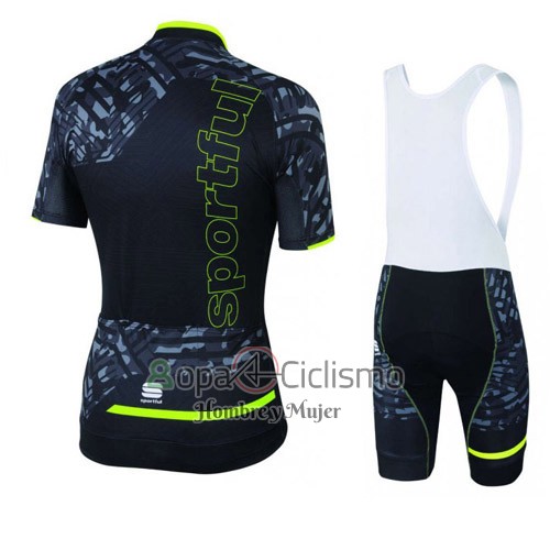 Sportful Ropa Ciclismo Culotte Corto 2016 Mujer Mangas Cortas Verde y Negro
