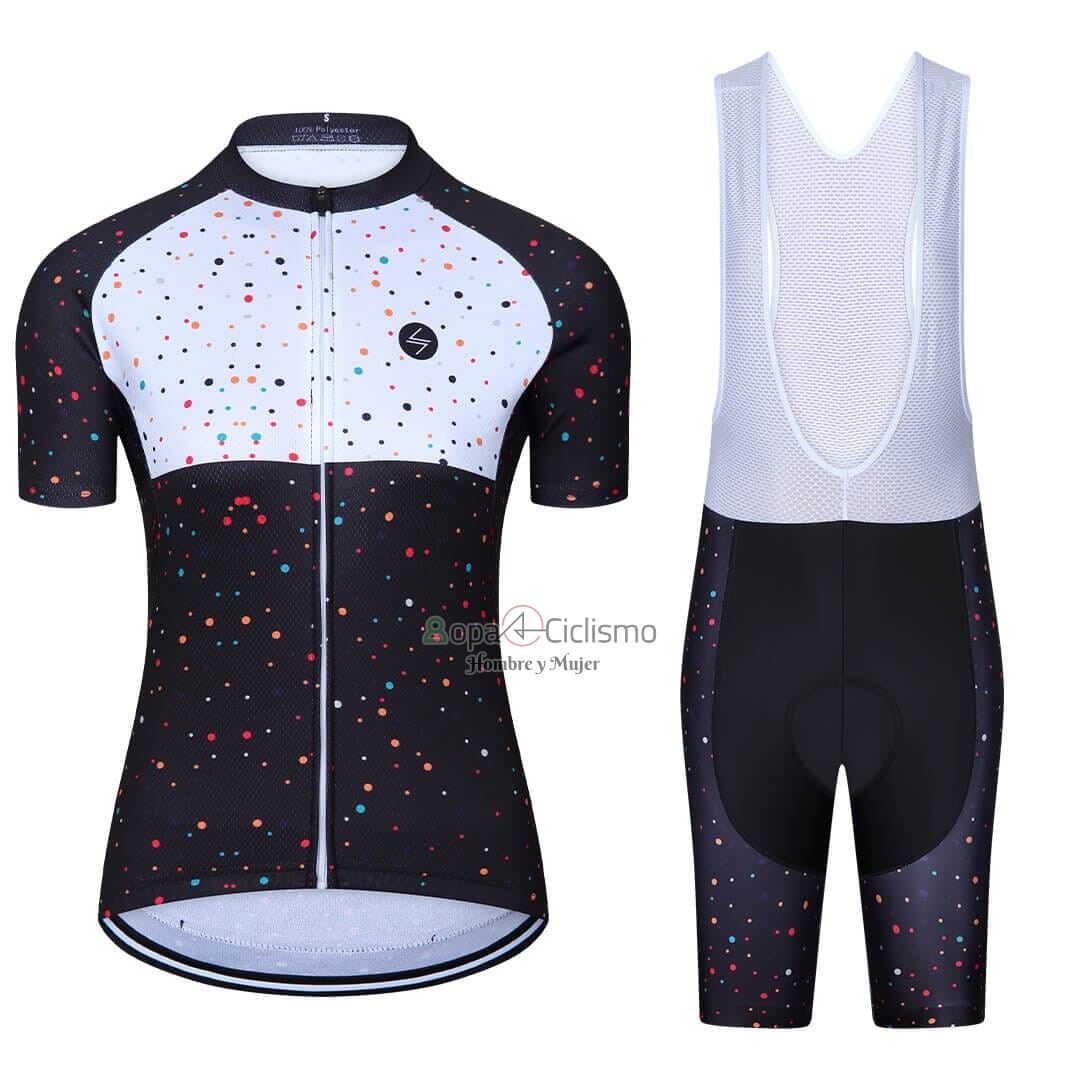 Steep Ropa Ciclismo Culotte Corto 2023 Hombre Mangas Cortas Negro Blanco