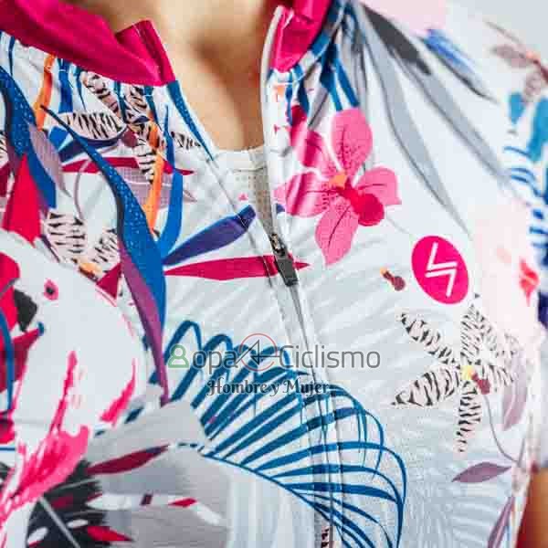 Steep Ropa Ciclismo Culotte Corto 2023 Mujer Mangas Cortas Rosa Negro